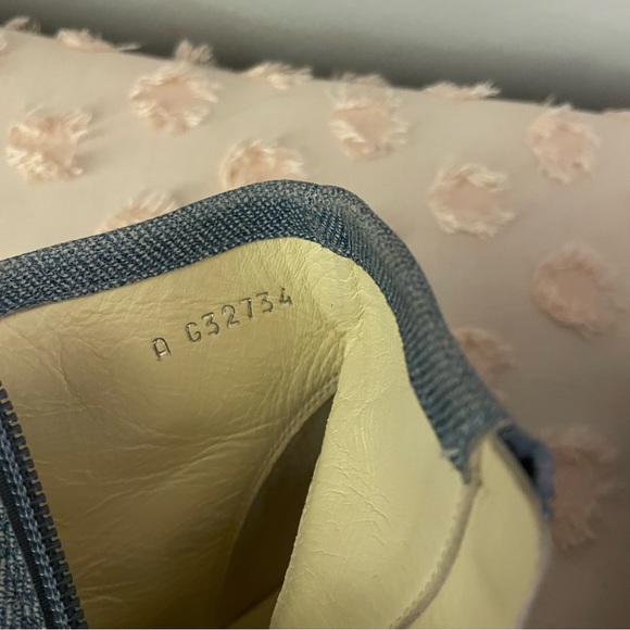 Chanel Denim Cap Toe Ankle Boots Blue Black Size 36.5 - Picture 6 of 7